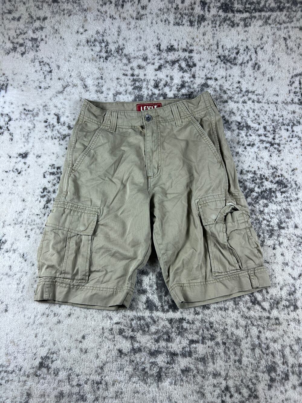 Vintage Levi's Cargo Shorts Mens 32 Khaki Utlity Hiking Outdoor Sports Gorpcore